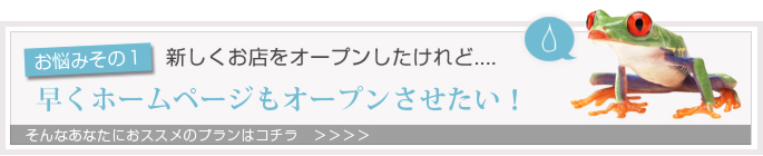新しくお店をオープンしたけれど、早くホームページもオープンさせたい