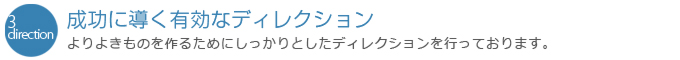 成功に導く有効なディレクション